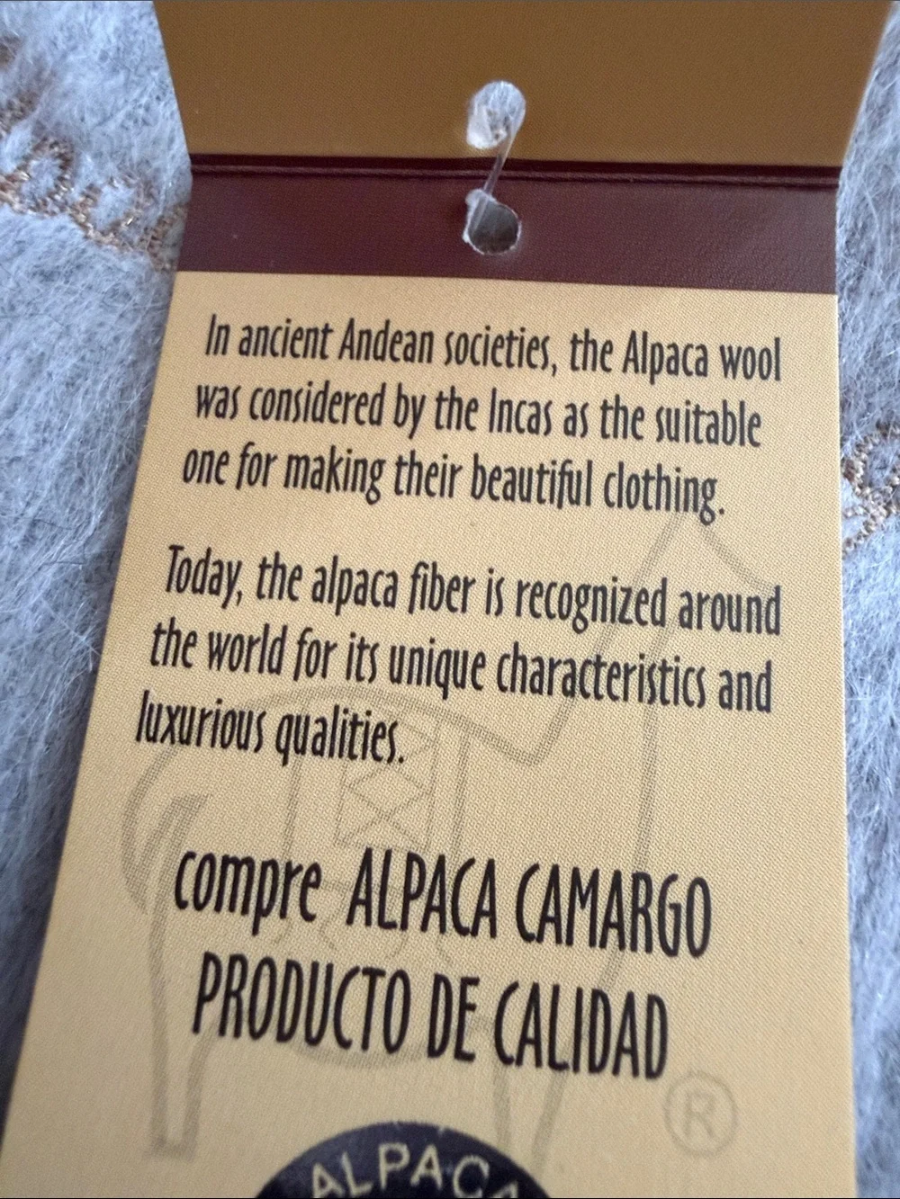 Alpaca Camargo Light Gray Alpaca-Blend Fringe Scarf